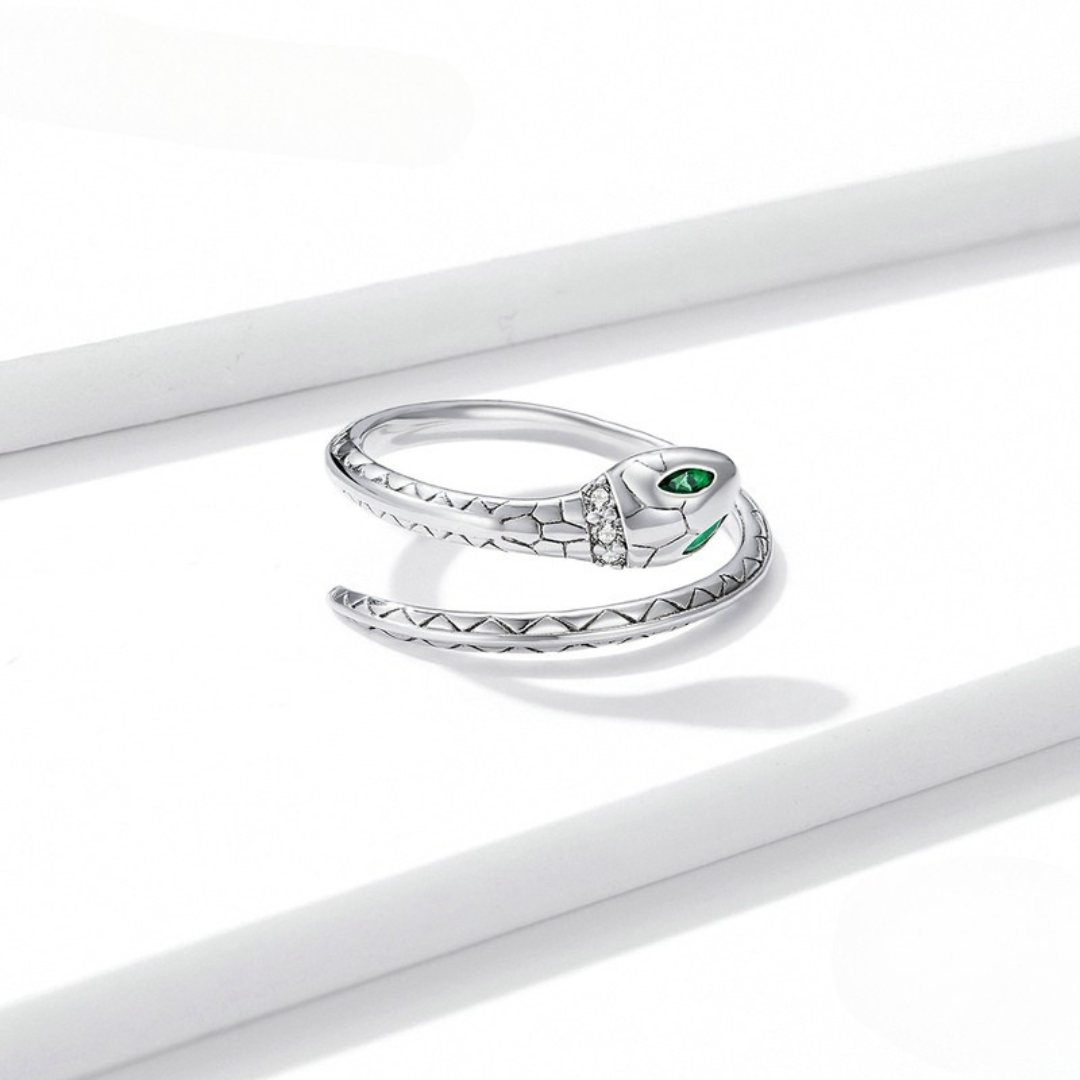 Anel Cobra Vintage Prata 925