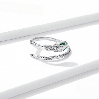 Anel Cobra Vintage Prata 925