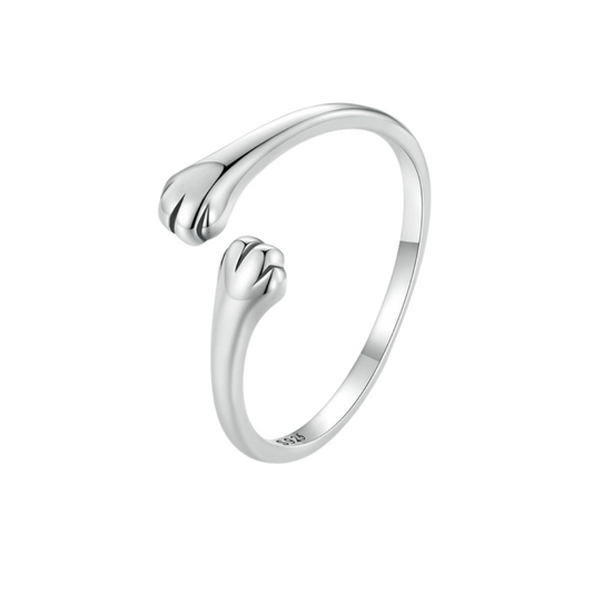 Anel Abraço de Gato – Prata 925