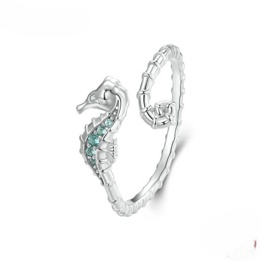 Anel Cavalo-Marinho – Prata 925