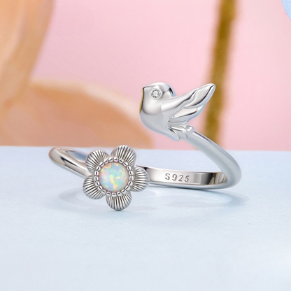 Anel Flor de Luz prata 925