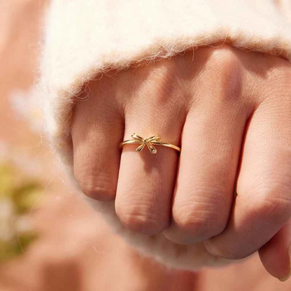 Anel Com Laço Prata 925