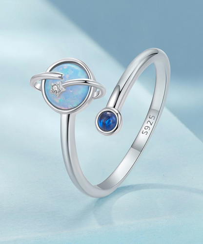 Anel Planeta Prata 925