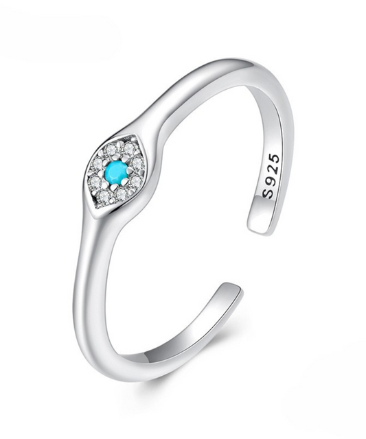 Anel Olho Turco Prata 925