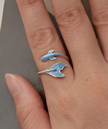 Anel Dueto Marinho Prata 925