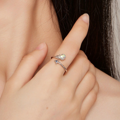 Anel Astronauta e Foguete em prata 925