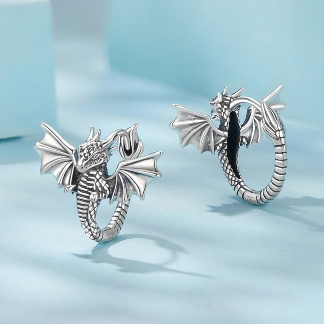 Brinco Dragão Prata 925