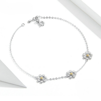 Pulseira Margaridas Prata 925