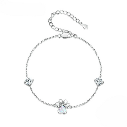 Pulseira Pegada de Opala prata 925