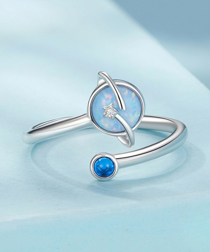 Anel Planeta Prata 925