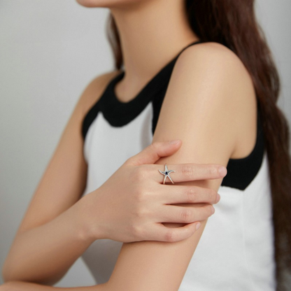 Anel Estrela do Mar Prata 925