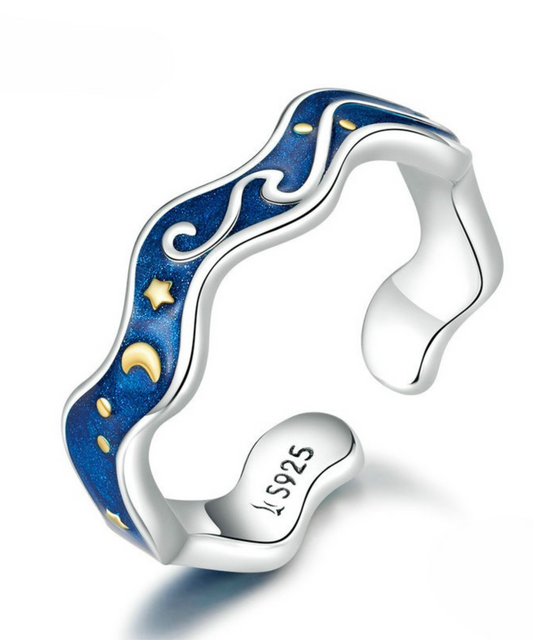 Anel Céu Estrelado Prata 925