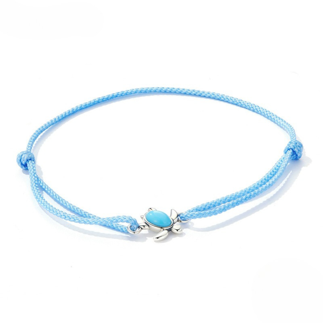 Pulseira Tartaruga Azul Prata 925