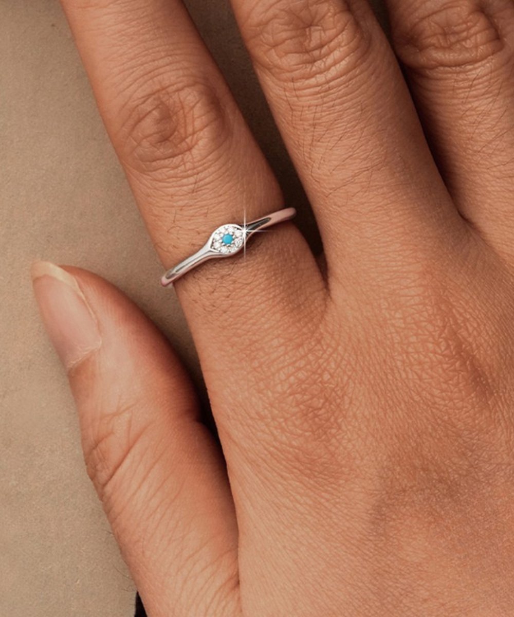 Anel Olho Turco Prata 925