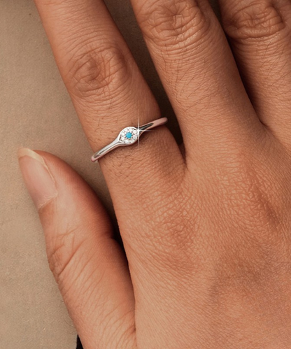 Anel Olho Turco Prata 925