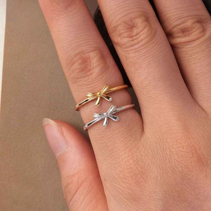 Anel Com Laço Prata 925