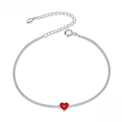 Pulseira Coração de Amor Prata 925