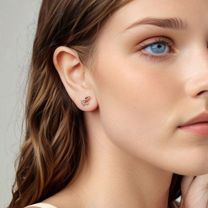 Brinco Dashround com Coração em prata 925