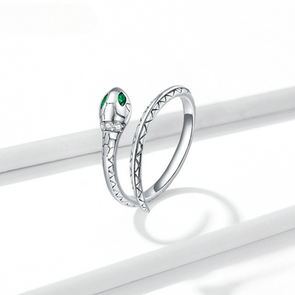 Anel Cobra Vintage Prata 925