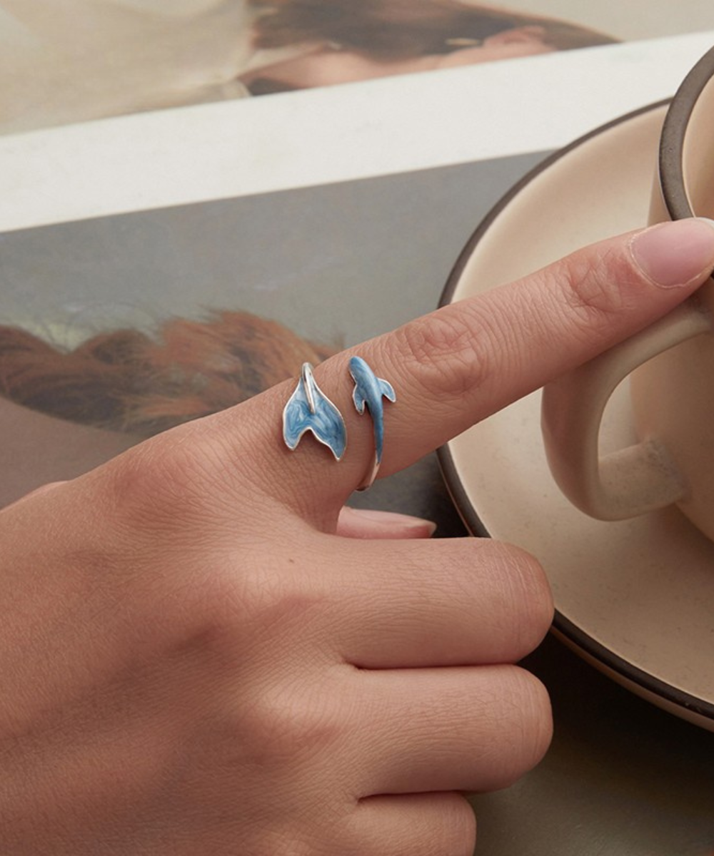 Anel Dueto Marinho Prata 925