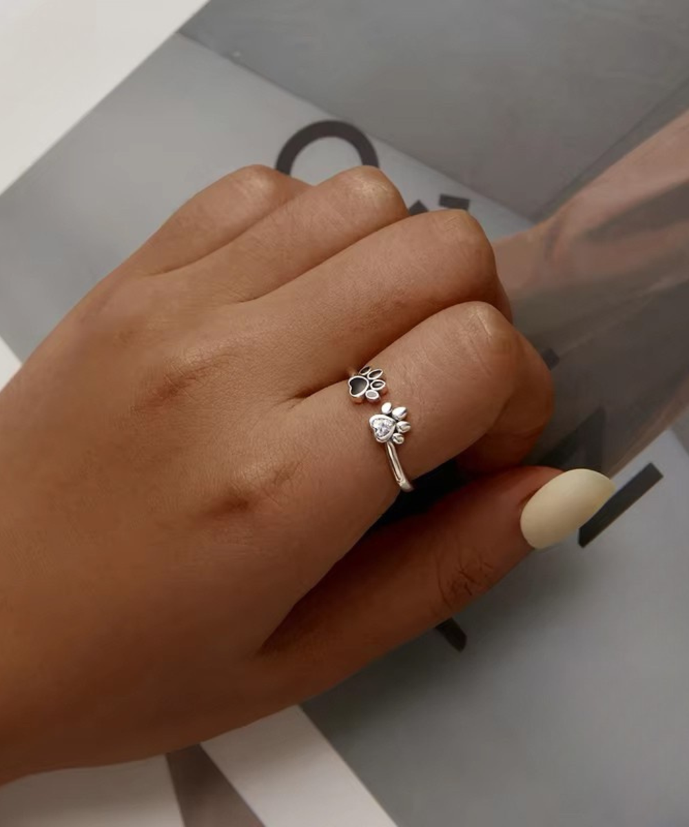 Anel Pata Dupla Prata 925