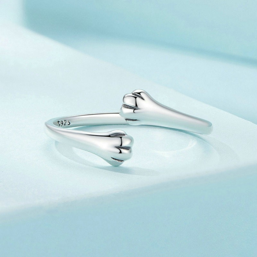 Anel Abraço de Gato – Prata 925