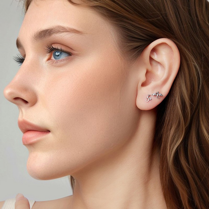 Brinco Mini Dragão Retro Oxidado em prata 925