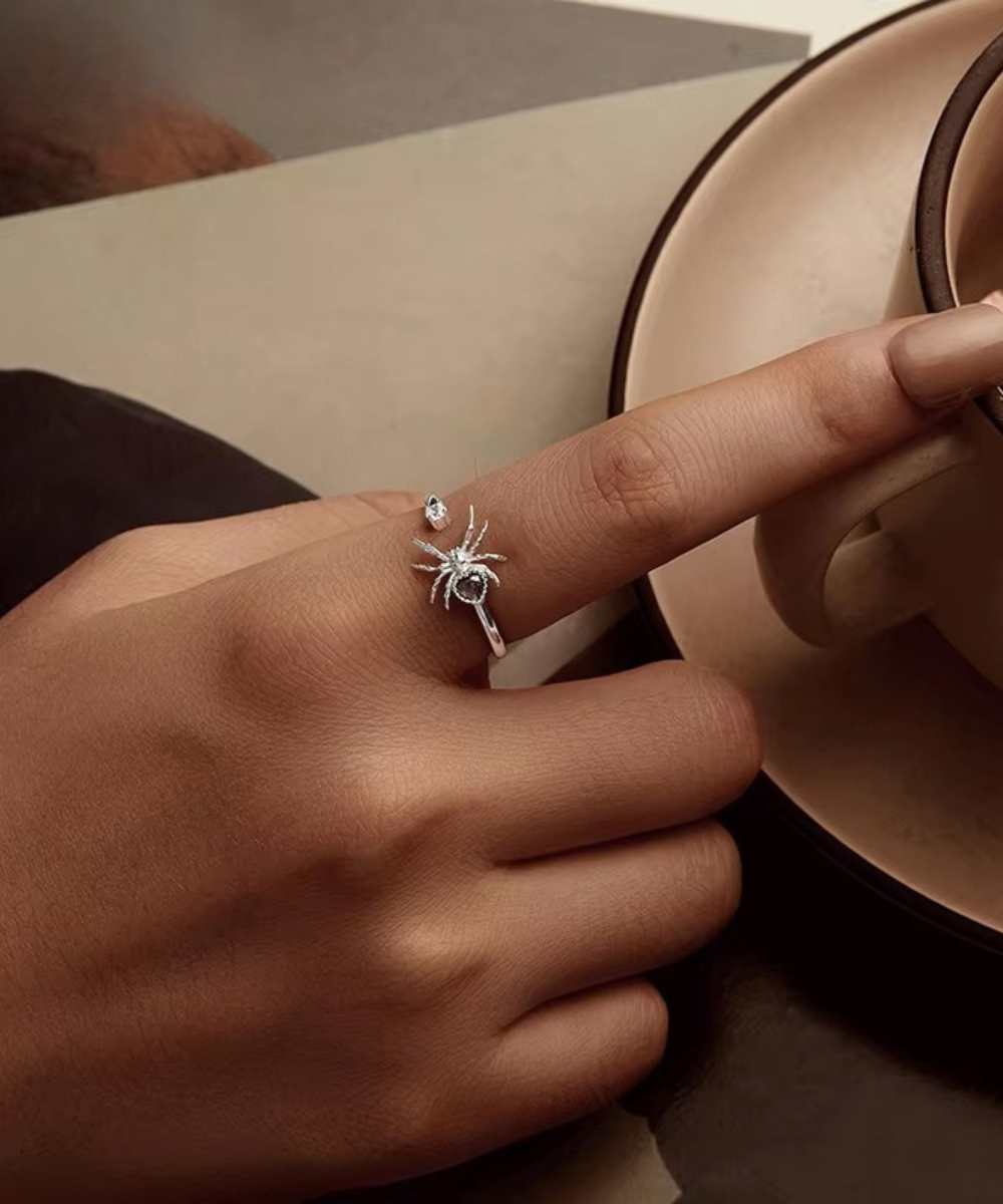 Anel Aranha Prata 925
